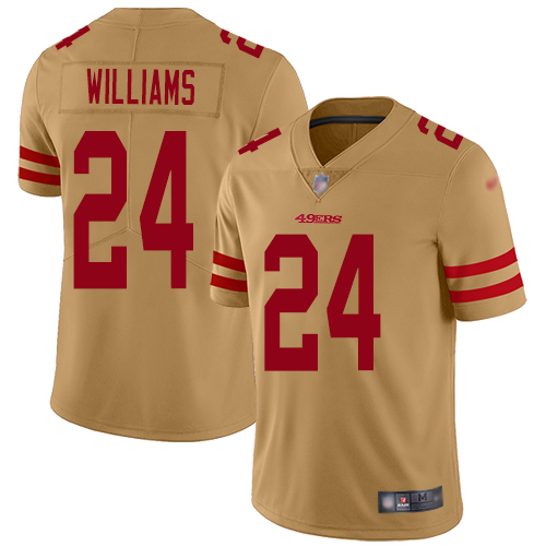 San Francisco 49ers Limited Gold Men K Waun Williams NFL Jersey #24 Inverted Legend->youth nfl jersey->Youth Jersey